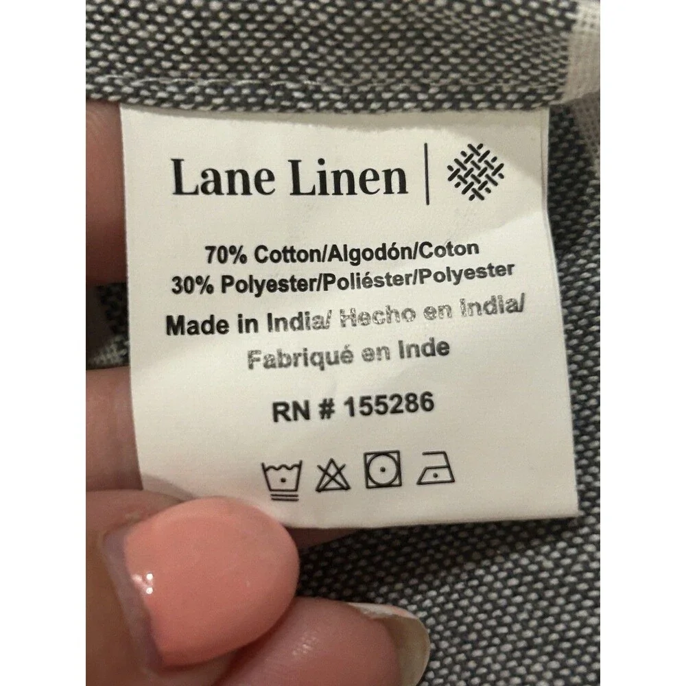 Lane Linen Oversized Beach Towel Absorbent Quick Dry Gray White Stripes 39 X 71